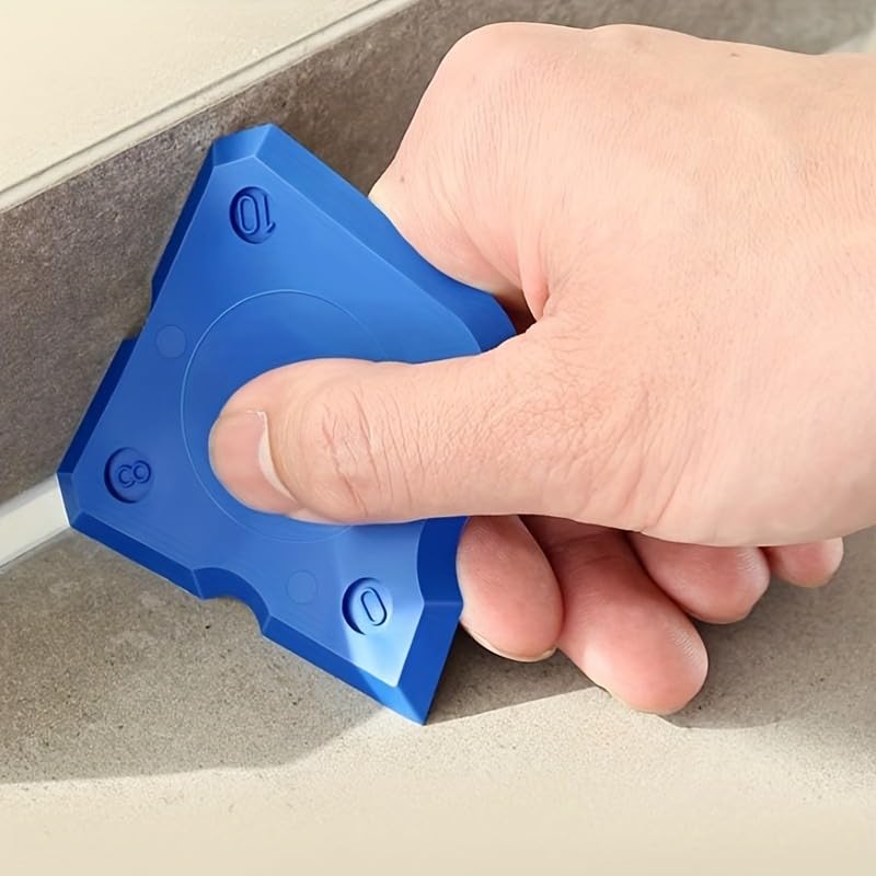 4PCS Silicone Sealant Applicator 4pc Multi-Function Manual Caulking Tool Easy Application Durable For Bathroom Kitchen Tile, Blue - color: Blue