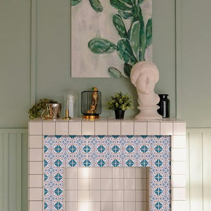 36 Pcs 4 Style Victorian Style Wall Tile Stickers, 4x4 Inch - color: Victorian Style