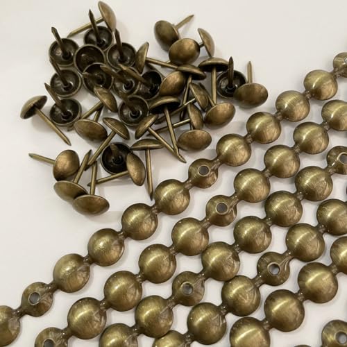 10Meters Upholstery Tacks Strips/Nailhead Trims(B:9.5mm Brass) - color: Brass, size: 9.5mm