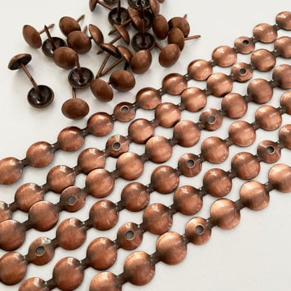 10Meters Upholstery Tacks Strips/Nailhead Trims(O:11mm Copper) - color: Copper, size: 11mm