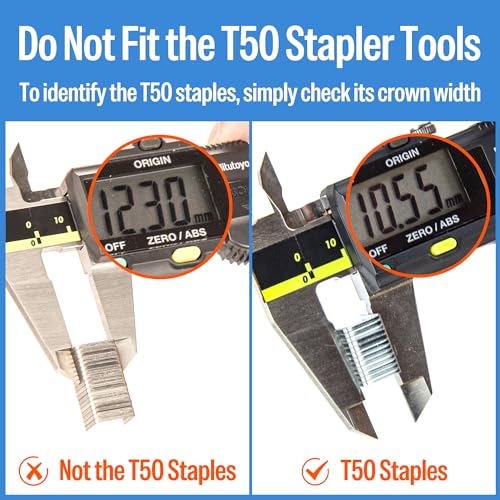 meite 20 Gauge Staples, 1/2" (12.5mm) Crown, 3/8-Inch Length, 50,400 PCS - size: 3/8" (10 mm), style: 1 Case (10 Boxes)