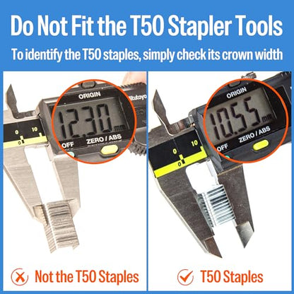 meite 20 Gauge Staples, 1/2" (12.5mm) Crown, 3/8-Inch Length, 50,400 PCS - size: 3/8" (10 mm), style: 1 Case (10 Boxes)