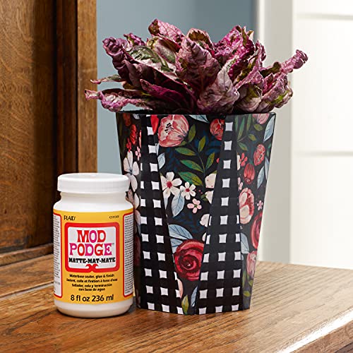Mod Podge Matte Sealer, Glue & Finish: All-in-One Craft Solution- Quick Dry, Easy Clean, for Wood, Paper, Fabric & More. Non-Toxic - Craft with Confidence, Made in USA, 8 oz., Pack of 1 - size: 8 fl oz