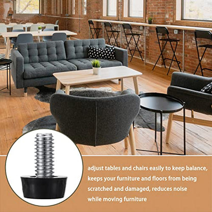 5/16“-18 UNC Thread Adjustable Furniture Levelers Screw in Threaded - size: 5/16"-18 UNC Thread