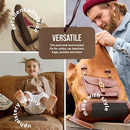 Self Adhesive Leather Repair Patch for Couch, Car Seat – Taupe 11in×8in - color: E Taupe Leather