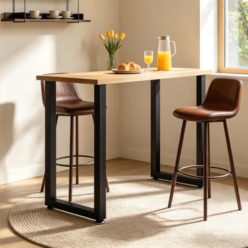 Metal Bar Height Table Legs 36x17.7 Inch Black - size: H36"x W17.7" U Shape