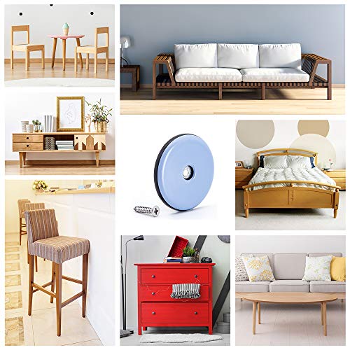 Furniture Slider Pads,Table/Chair/Cabinet/Sofa Glide,Protect the Floor by Sliding Like Magic,Install the Bottom of the Furniture (2 inch Base) - size: 12 Pack 2 inches(50mm) Base