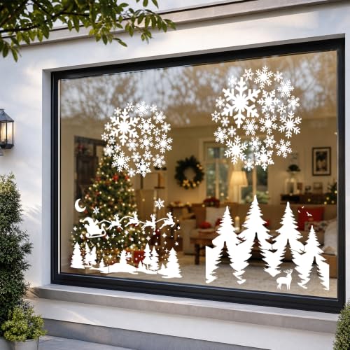 AFRITEE Christmas Stencils for Craft Reusable Snowflake Template for Window - style: Snowflake