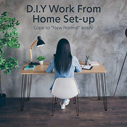 EconoHome Metal Hairpin Legs 6 inch - Modern Table & Desk Legs for DIY Projects - size: 6 Inch