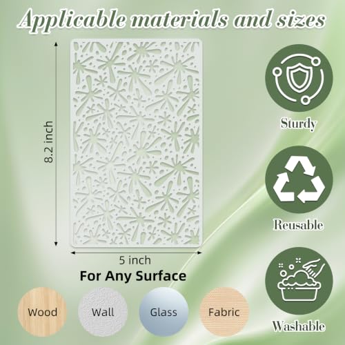 Geometric Texture Stencils for Crafts Reusable 12Pcs Stencils(8.2X5 Inch) - color: Texture 28