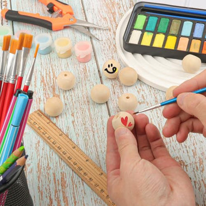300 PCS 1 Inch Unfinished Wood Ball Knobs, 1 inch Wooden knobs for Crafts, Kitchen Cabinet, Furniture DIY, and Drawer Pulls - size: 300 PCS 1 Inch