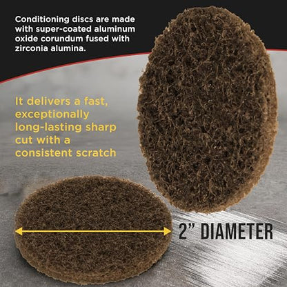 Dura-Gold 2" Diameter Surface Conditioning Discs Brown Coarse Sanding Grit - style: Coarse