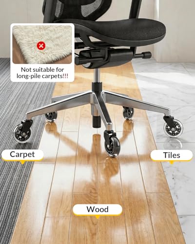 HOLKIE Office Chair Wheels Universal Fit Roller Blade Casters - color: Clear