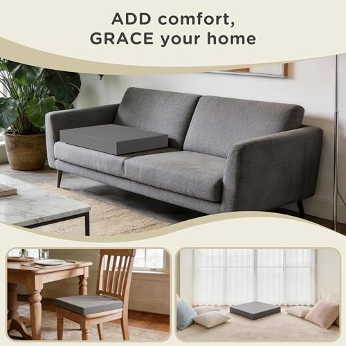AddGrace 4 Pack High-Density Upholstery Foam Padding for Chairs 20"x20"x2"