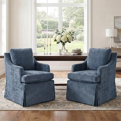 Usaint Upholstered Dining Chairs Set of 2, Dining Room Chairs with Casters - size: 2