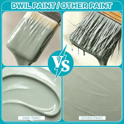 DWIL Chalk Paint Furniture Paint Matte Finish Muted Tone 16OZ - color: Green Gray
