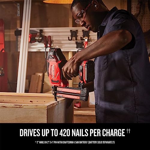 CRAFTSMAN V20 Brad Nailer, 18GA, Cordless, Bare Tool Only (CMCN618B)