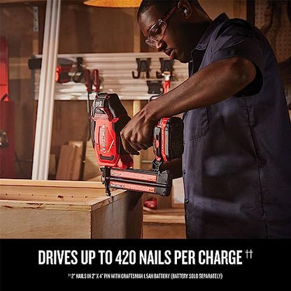 CRAFTSMAN V20 Brad Nailer, 18GA, Cordless, Bare Tool Only (CMCN618B)