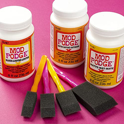 Mod Podge Matte Sealer, Glue & Finish: All-in-One Craft Solution- Quick Dry, Easy Clean, for Wood, Paper, Fabric & More. Non-Toxic - Craft with Confidence, Made in USA, 8 oz., Pack of 1 - size: 8 fl oz