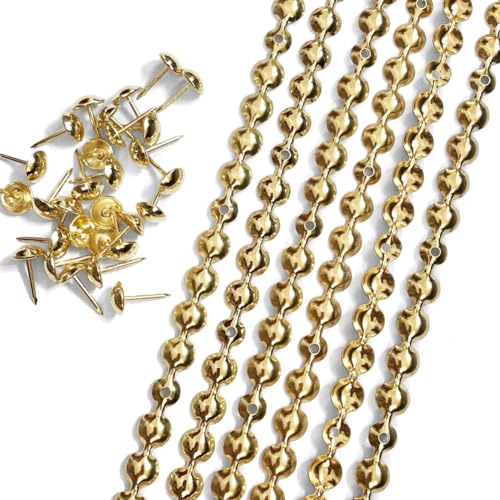10Meters Upholstery Tacks Strips/Nailhead Trims(N:9.5mm Golden) - color: Gold, size: 9.5mm