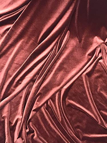 Bronze – Luxury 4-Way Stretch Velvet Fabric by Valentina Textile Inc – 58” Wide Soft Stretch Velvet for Sewing, Apparel & Upholstery (1 Yard) - color: Bronze, size: 1 Yard