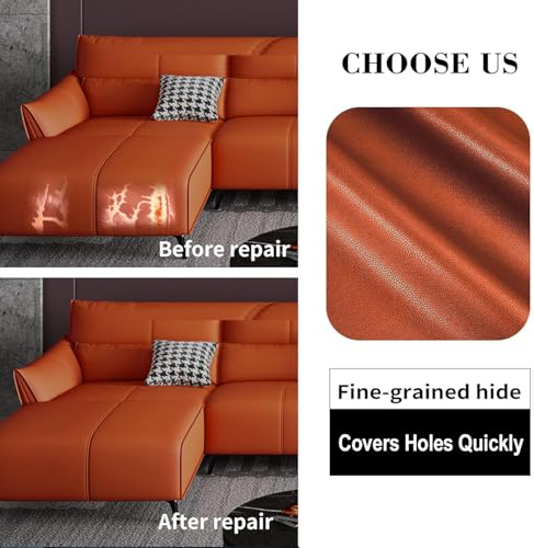 Lifeshoon Leather Repair Patches, Self Adhesive Vinyl for Couches Furniture - color: Light Brown, size: 3.5X79 inch