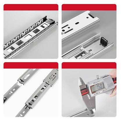 Soft Close Drawer Slides 18'', 5 Pairs, Side Mount for Kitchen, Bathroom and Office, Heavy Duty 100LB Ball Bearing, Full Extension Cabinet Drawer Slides (18 inch, 5 Pairs) - size: 18 Inch, style: 5 Pairs