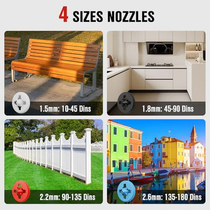 EWORK 1000W Electric Paint Sprayer for House Painting