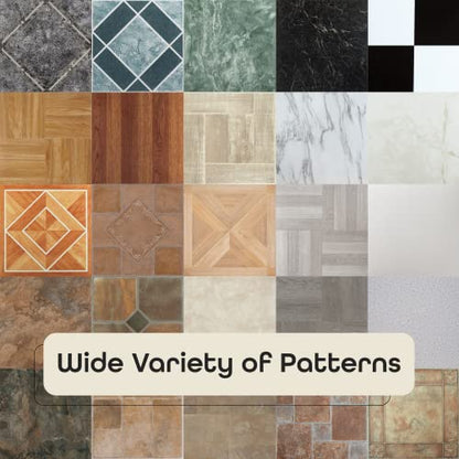 Nexus Self Adhesive 12-Inch Vinyl Floor Tiles, 20 Tiles, 12 x 12 in - color: Metallic Marble Diamond, style: Marble look