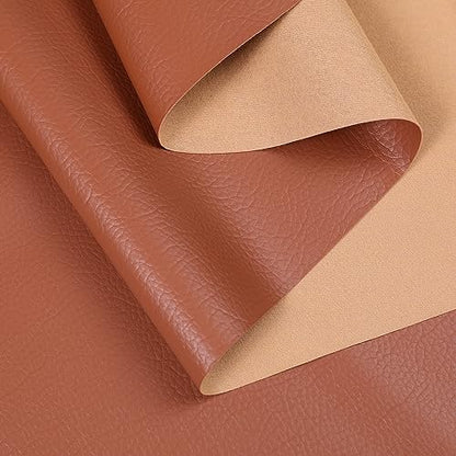 Marine Vinyl Upholstery Faux Leather Fabric, 1 Yard Brown - color: Brown, size: 1 Yard 55" x 36" (Pre-cut)