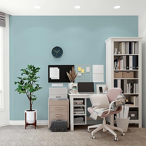 Glidden Total Interior Wall Paint & Primer All-in-One, Lazy River/Aqua Blue, Flat, 1 Gallon - color: Lazy River, size: 128 Fl Oz (Pack of 1)