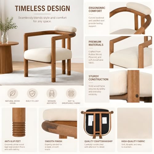 Dining Chair Set with 71 Inch Table, Walnut and Beige - color: Beige,dark Brown,walnut-a