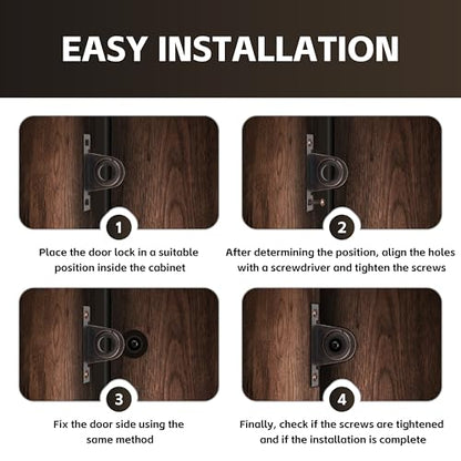 Cabinet Door Latch,H219 Bulldog Cabinet Catch, Cabinet Hardware, Brown (2pcs) (2pcs) - color: 2pcs