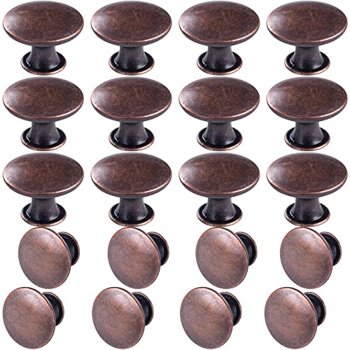 20 Pack Red Bronze Kitchen Cabinet Knobs Round Drawer Pulls - color: Red Bronze