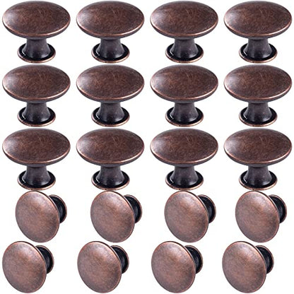 10 Pack Red Bronze Kitchen Cabinet Knobs Round Drawer Pulls - color: Red Bronze