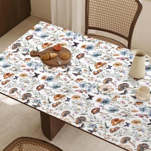 Froluya Mushroom Wallpaper Peel and Stick Boho Contact Paper 16.9" x 118.1" - color: White, size: 16.9" x 118.1"