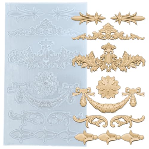 Silicone Mold for Polyclay Air Dry Clay Plaster Crafts Rococo Bow Swag - color: Swag Accents #5594