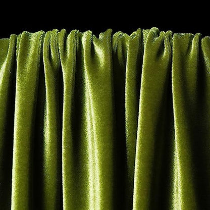 Ice Fabrics Stretch Velvet Fabric by The Yard - 60" Wide Soft Stretchy Fabric for Sewing Clothes, Apparel, Costume, Crafts - 90% Polyester 10% Spandex - Light Olive Green - 1 Yard - color: Light Olive Green, size: 1 Yard