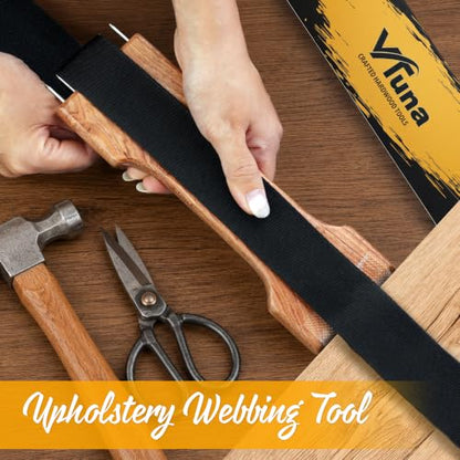 VTUNA Webbing Stretcher Tool, Hardwood Upholstery Straining Puller, Canvas Tensioning Furniture Reupholstering, Stretching Tool for Furniture, Home Supplies.