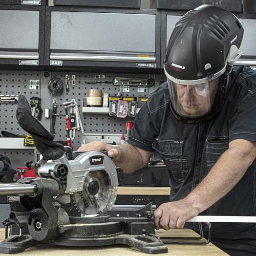 TREND Airshield Pro Respirator and Ear Defender Bundle, Powered Air Circulating Dust Protection with Clip-On Hearing Protection for Woodworking, Full Face Shield Design, AIR/PRO/D2 - style: Mask & Ear Defenders