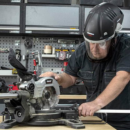 TREND Airshield Pro Respirator and Ear Defender Bundle, Powered Air Circulating Dust Protection with Clip-On Hearing Protection for Woodworking, Full Face Shield Design, AIR/PRO/D2 - style: Mask & Ear Defenders