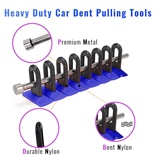 Car Dent Repair Tools Heavy Duty Paintless Repair Removal Tools Strong Dent Puller Handle Lifter Blue Glue Tabs Powerful Body Repair Dent Remover Tool Kit for Car Dent Repair (Blue) - color: Blue-2