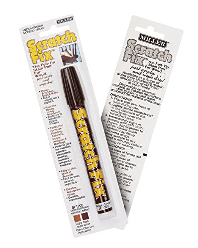 Miller SF1205 Wood Stain Scratch Fix Pen / Wood Repair Marker - Medium Brown Wood - color: Medium Brown Wood