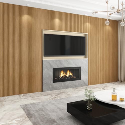 Slat Wall Panel 8-Pack, 108’’x6.3’’, Oak - size: 108’’x6.3’’-Oak