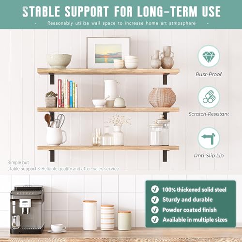 Countertop Support Brackets 2 Pack L Bracket Countertop Brackets 20" x 8" x 2.5" Heavy Duty 3/8" Thick Shelf Brackets Metal Corbels L Shape Bracket for Wood Shelf/Quartz/Granite/Concret Countertops - size: 20 Inch, style: Black-2 Pack