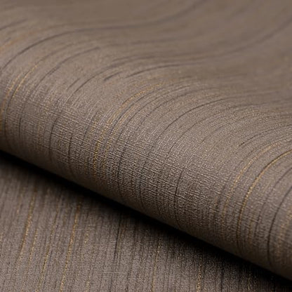 Brown Grasscloth Peel and Stick Wallpaper Texture Contact Paper A Set of 15.7" X 480" Self-Adhesive Linen Removable Wallpaper Cabinets Counter Top Liners - color: Brown, size: 15.7" x 480"