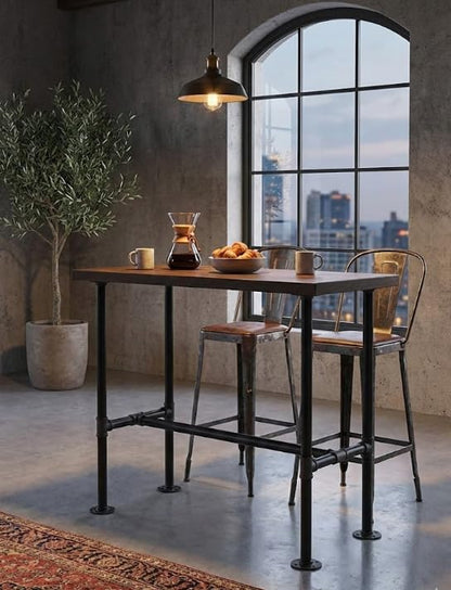 38x14 in H-Shape Bar Height Pipe Table Legs 2 Pack - size: 38'' x 14''