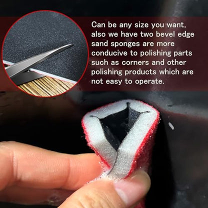 20PCS 3 x 4 Inch 600 Grit Sanding Sponge, Ultra Fine Sanding Sponges Pads, Soft Foam Hand Sanding Block Dry Wet Sandpaper Blocks for Model Drywall Metal Wood Furniture Polishing - style: 600 Grit 20PCS