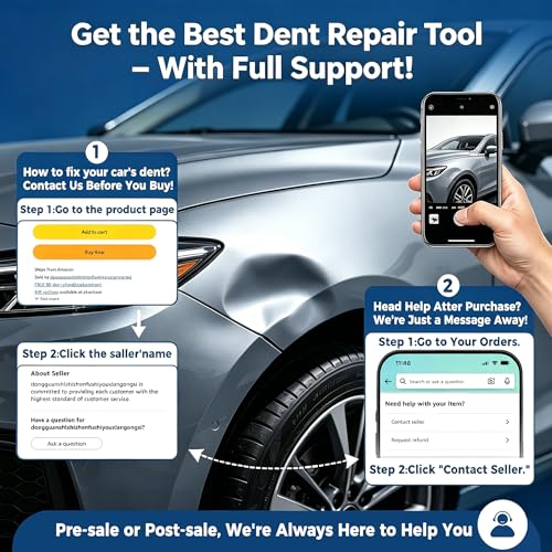VEXTRO Dent Puller Kit - Paintless Dent Repair Kit for Car Door Dings - size: PDR Kit-3