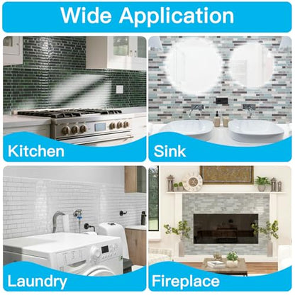 Art3d Linear Design Tile Peel and Stick Backsplash, 10-Sheet, Sandstone - color: Sandstone, size: 12 x 12 Inch